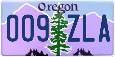 OR license plate 009ZLA