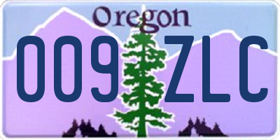 OR license plate 009ZLC