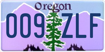 OR license plate 009ZLF