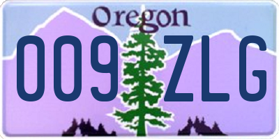 OR license plate 009ZLG