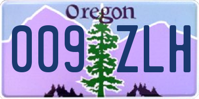OR license plate 009ZLH