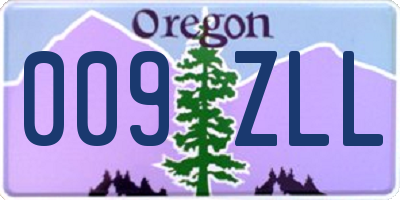 OR license plate 009ZLL