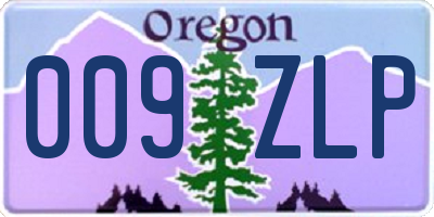 OR license plate 009ZLP