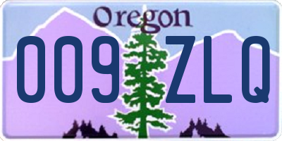 OR license plate 009ZLQ