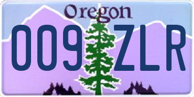 OR license plate 009ZLR