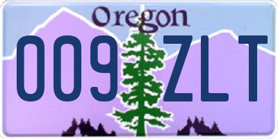 OR license plate 009ZLT