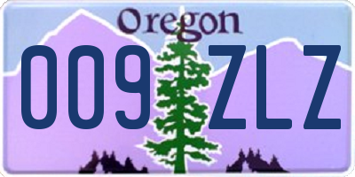 OR license plate 009ZLZ