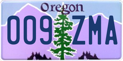 OR license plate 009ZMA
