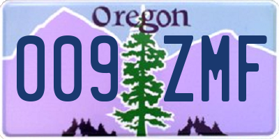 OR license plate 009ZMF