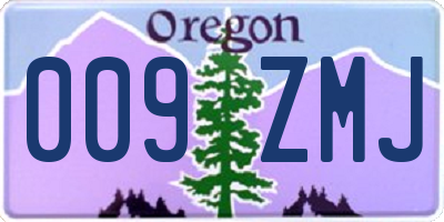 OR license plate 009ZMJ