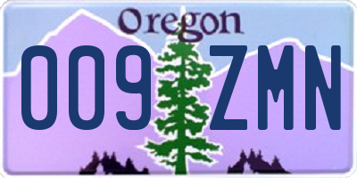 OR license plate 009ZMN