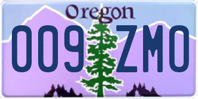 OR license plate 009ZMO