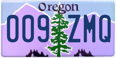 OR license plate 009ZMQ