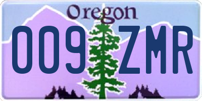 OR license plate 009ZMR