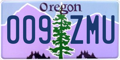 OR license plate 009ZMU
