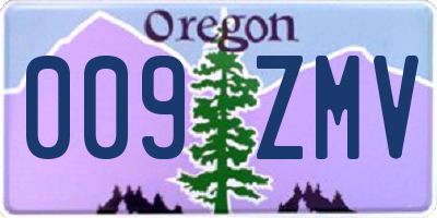 OR license plate 009ZMV