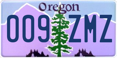 OR license plate 009ZMZ