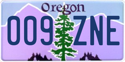 OR license plate 009ZNE