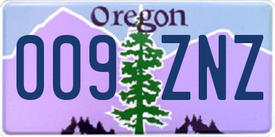 OR license plate 009ZNZ