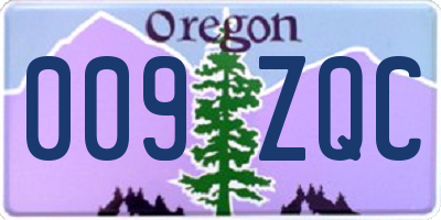OR license plate 009ZQC