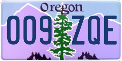 OR license plate 009ZQE