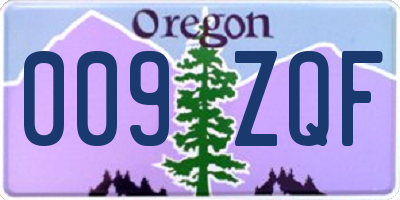 OR license plate 009ZQF