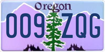 OR license plate 009ZQG