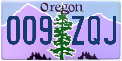OR license plate 009ZQJ