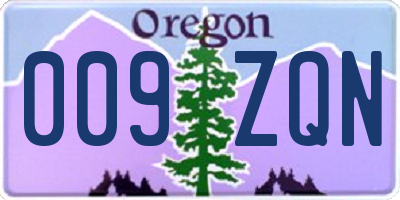 OR license plate 009ZQN