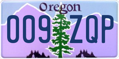 OR license plate 009ZQP