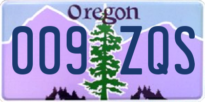 OR license plate 009ZQS