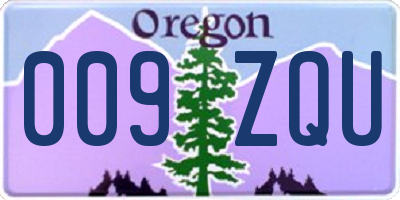 OR license plate 009ZQU