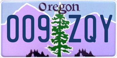 OR license plate 009ZQY