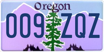 OR license plate 009ZQZ