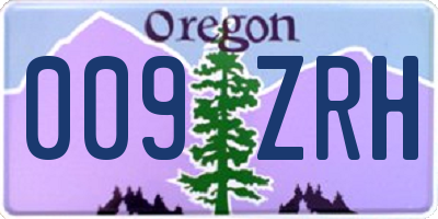 OR license plate 009ZRH