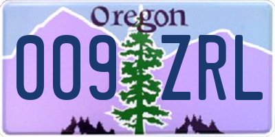 OR license plate 009ZRL