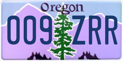 OR license plate 009ZRR