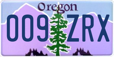 OR license plate 009ZRX