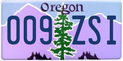 OR license plate 009ZSI