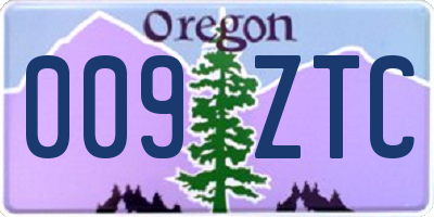 OR license plate 009ZTC
