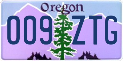OR license plate 009ZTG