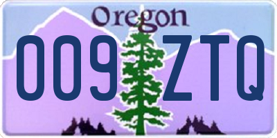 OR license plate 009ZTQ
