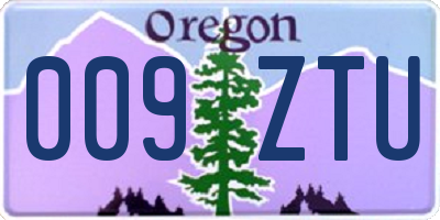 OR license plate 009ZTU