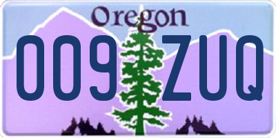 OR license plate 009ZUQ