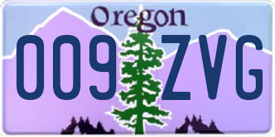 OR license plate 009ZVG