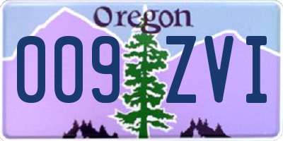 OR license plate 009ZVI
