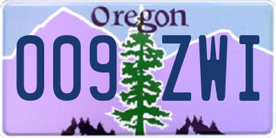 OR license plate 009ZWI