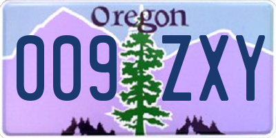 OR license plate 009ZXY
