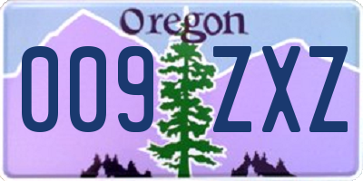 OR license plate 009ZXZ
