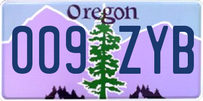 OR license plate 009ZYB